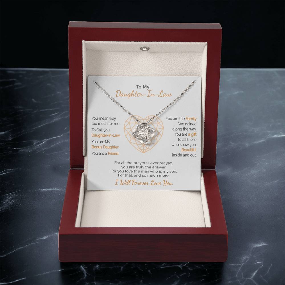 A Gift For Daughter-In-Law - You Are Truly The Love Knot Necklace