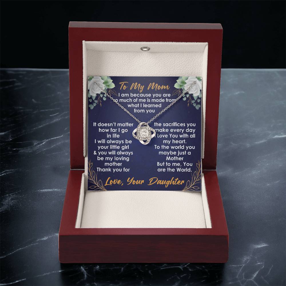Necklace Gift For Mom From Daughter Love Knot Necklace