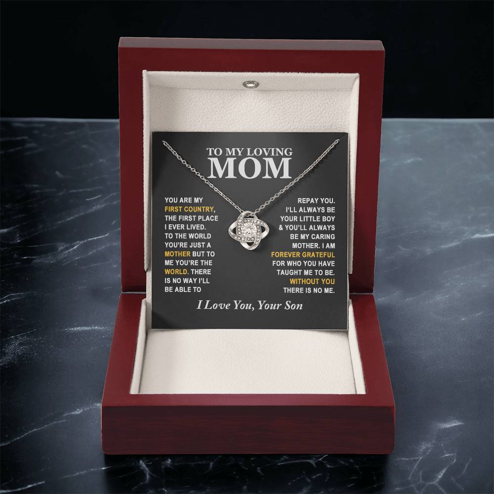Mom - Forever Grateful - Ne Love Knot Necklace