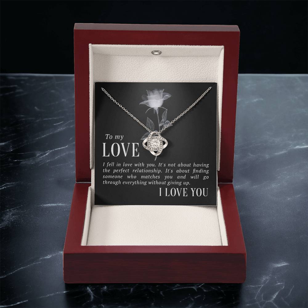To My Love Necklace Gift To Wife Gift To Girlfriend Gift To Lover Anniversary Gift To Wife Birthday Gift To Wife Birthday Gift T Love Knot Necklace