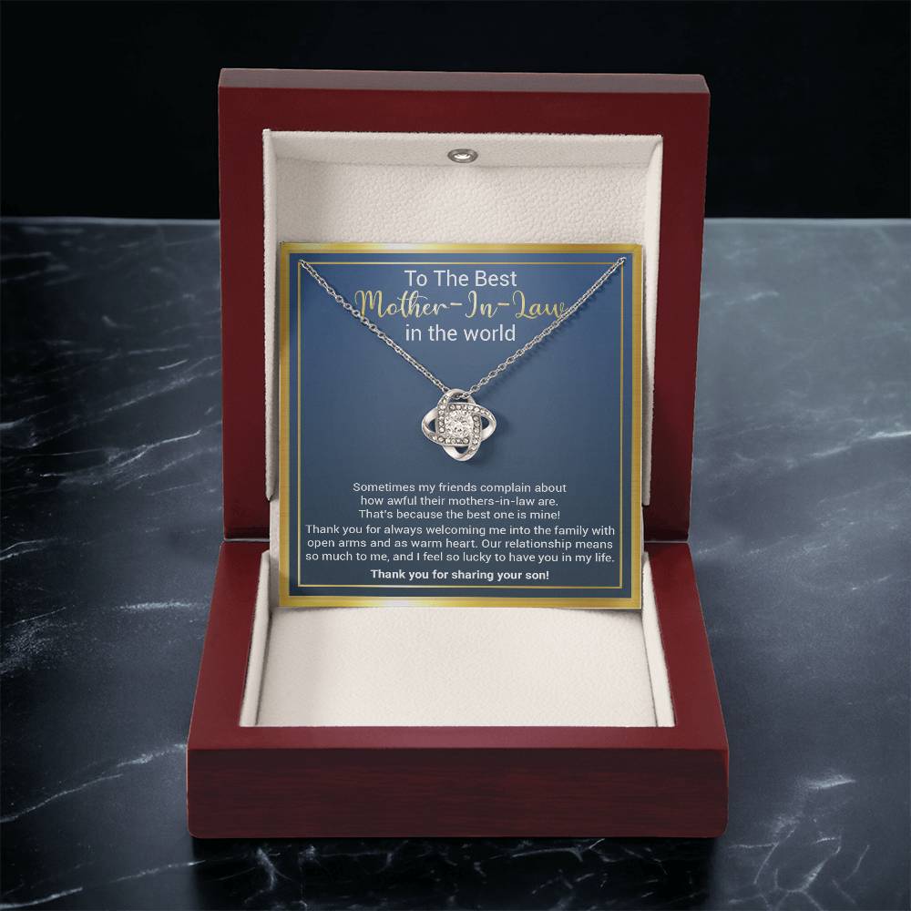 Gift For Mother-In-Law - The Best One - Love Knot Love Knot Necklace