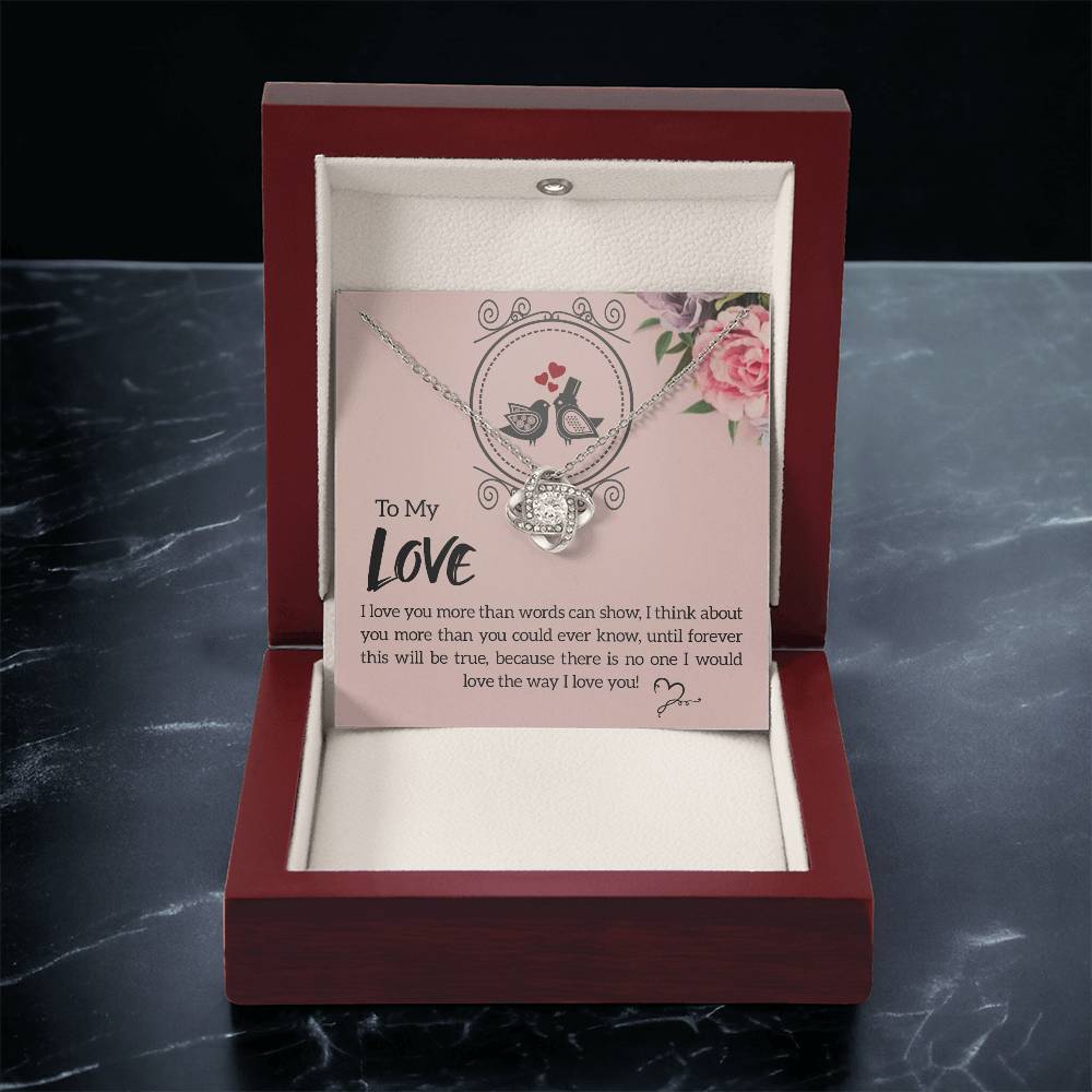 To My Girlfriend Necklace For Girlfriend Girlfriend Jewelry Girlfriend Gift Anniversary Gift For Girlfriend Love Knot Necklace