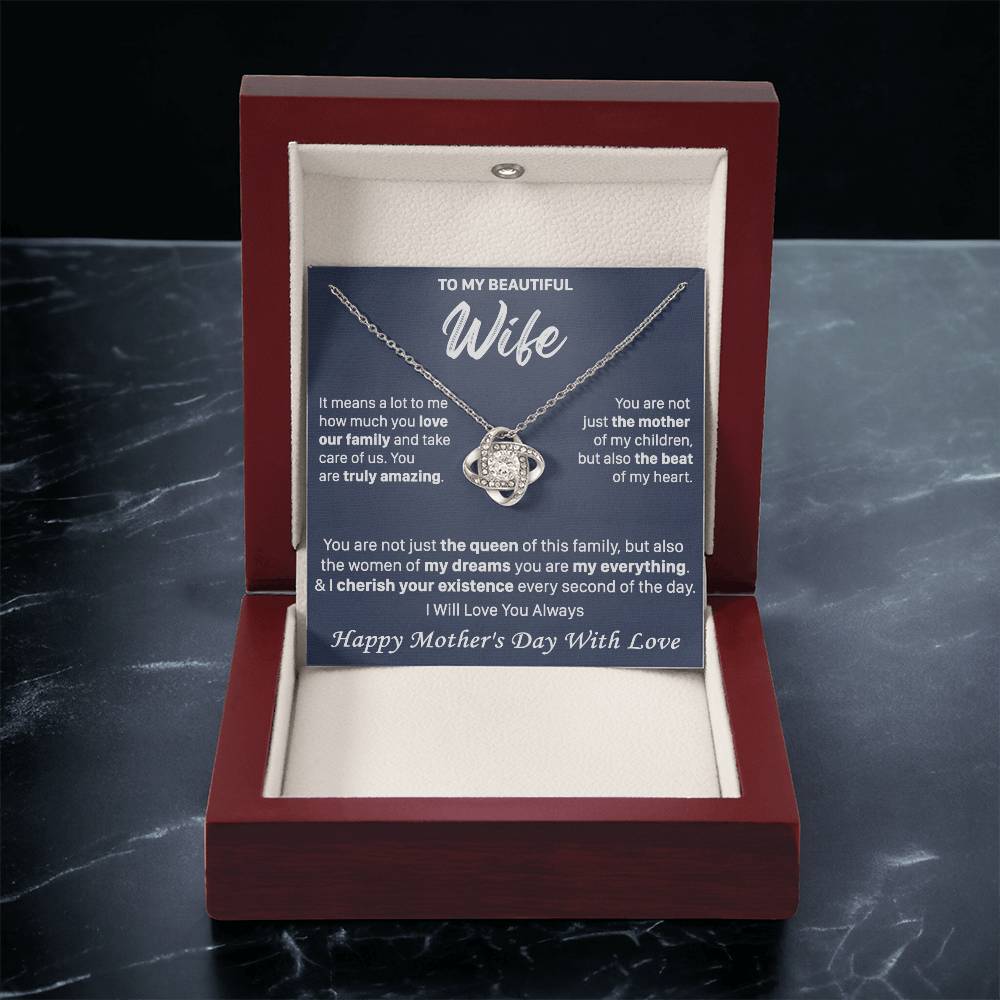 Gift For Wife Amazing The Mother Happy Love Knot Necklace Love Knot Necklace
