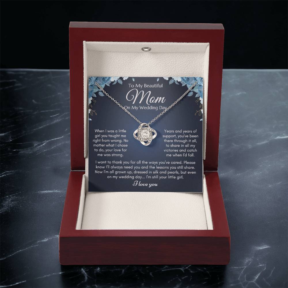 To My Mom On My Wedding Day Ne Love Knot Necklace