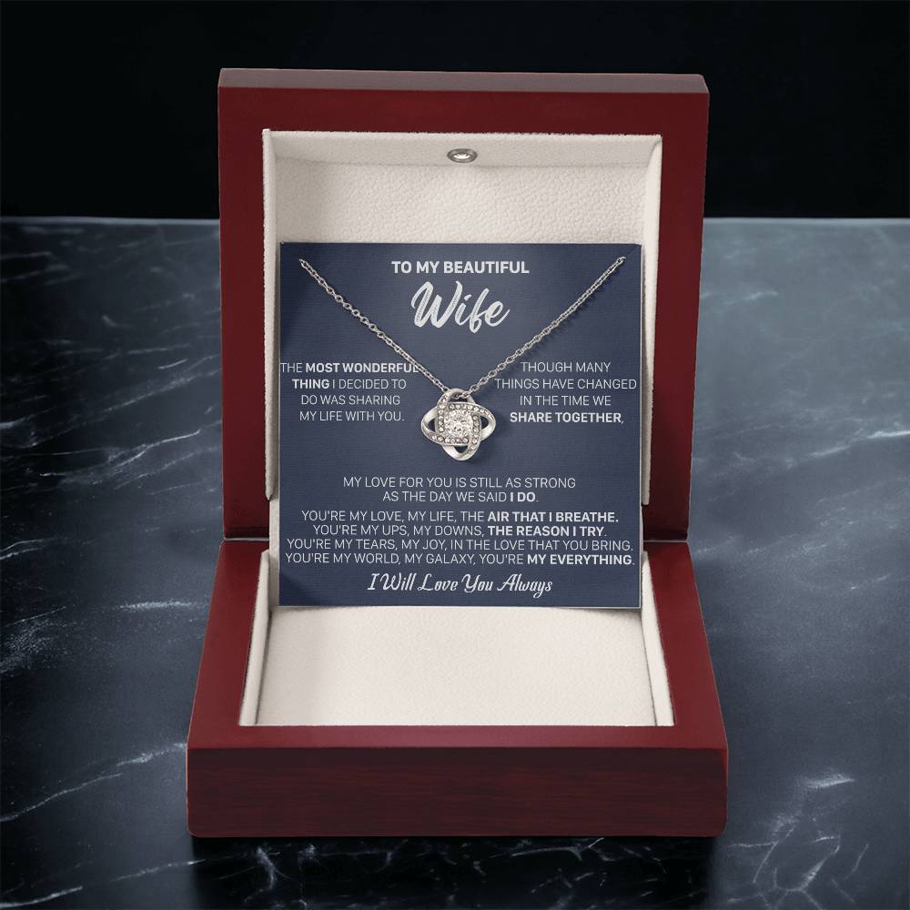 Gift For Wife I Do I Breath Love Knot Necklace Love Knot Necklace