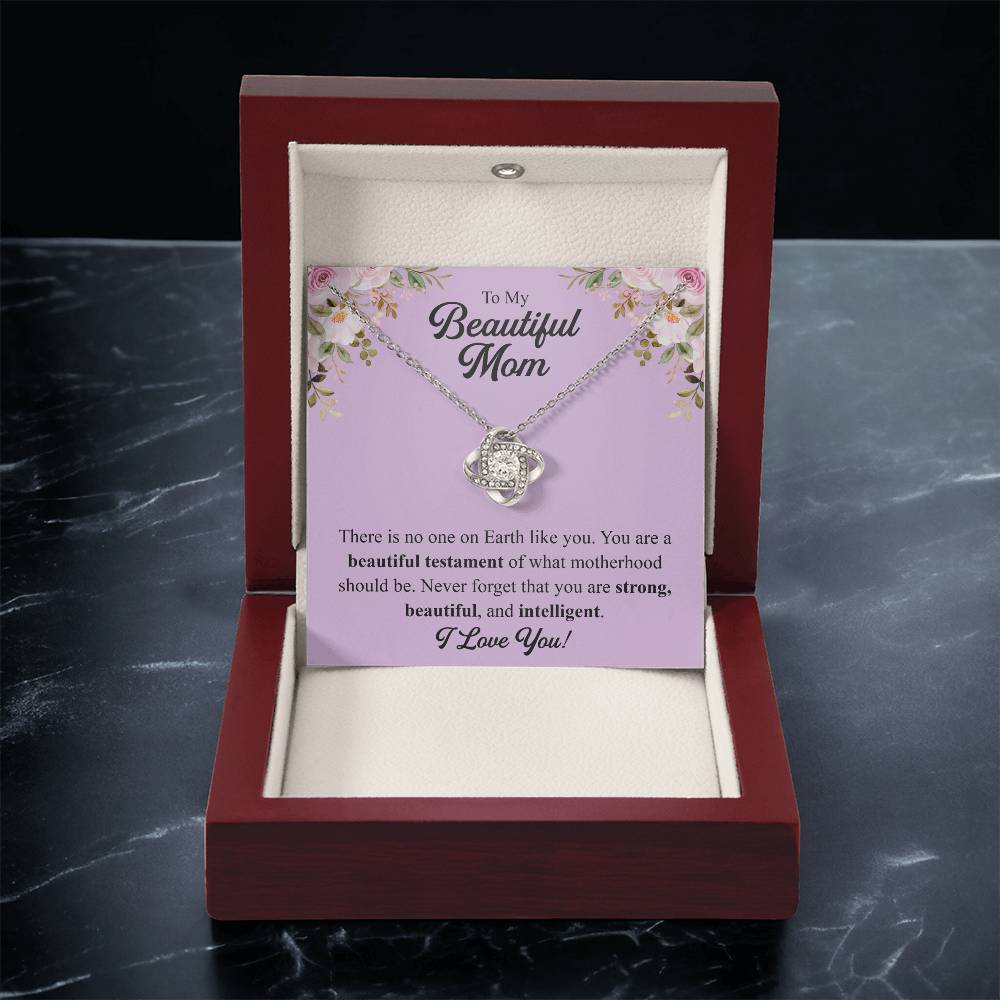 Mothers Day Gift From Daughter Mother Of The Groom Gift From Son Presents For Mom Birthday Sentimental Jewelry Necklace For Mom 1 Love Knot Necklace