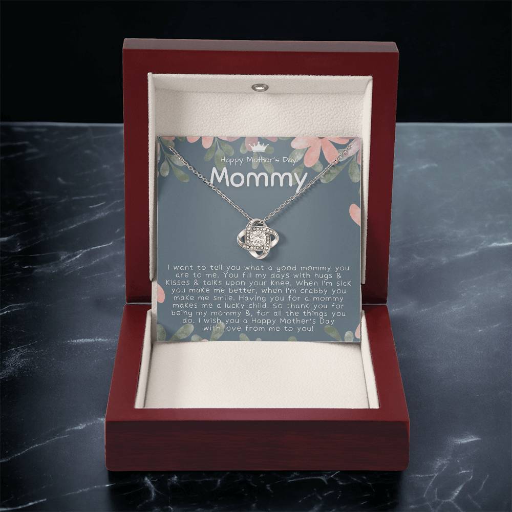 Mothers Day Gifts From Baby 1St Time Mothers Day Gift Mothers Day Necklace Gifts First Time Mom Mothers Day Gift From Baby - Love Knot Necklace