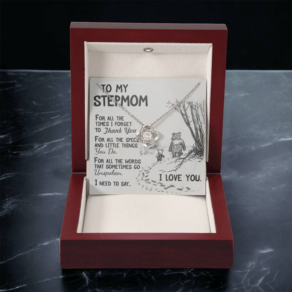 Meaningful Stepmom Bracelet Bonus Mom Bracelet Stepmom Birthday Gift Love Knot Necklace