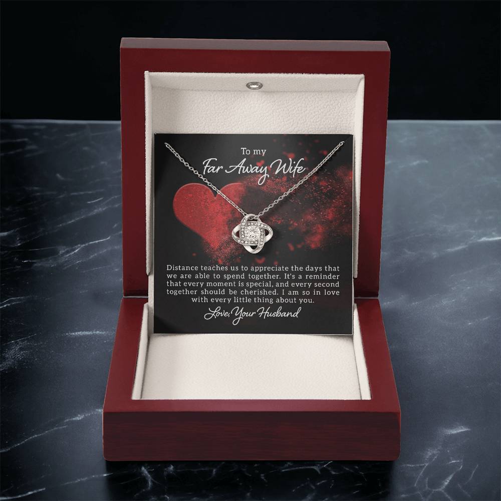 To My Wife Necklace - Anniversary Gift For Wife Birthday Gift For Wife Gift For Wife Necklace For Wife Gift For Wife Birthday Love Knot Necklace