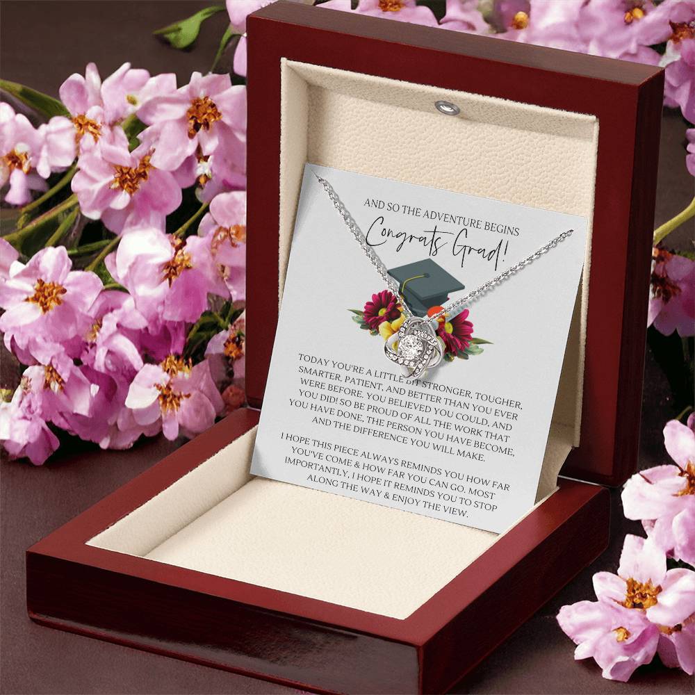 Graduation Gift For Her Graduate Necklace Class Of 2022 Hight School College Graduatio Love Knot Necklace