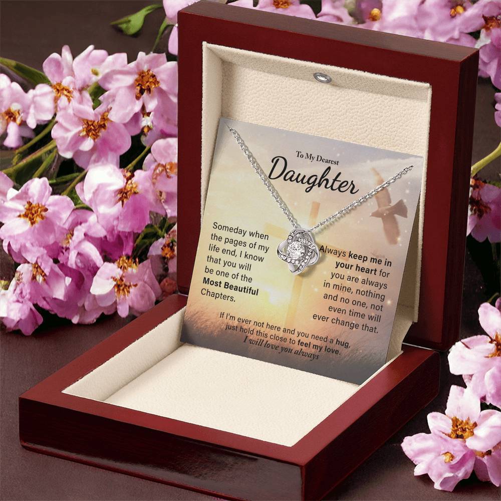 My Daughter - Always Keep Me In Your Love Knot Necklace