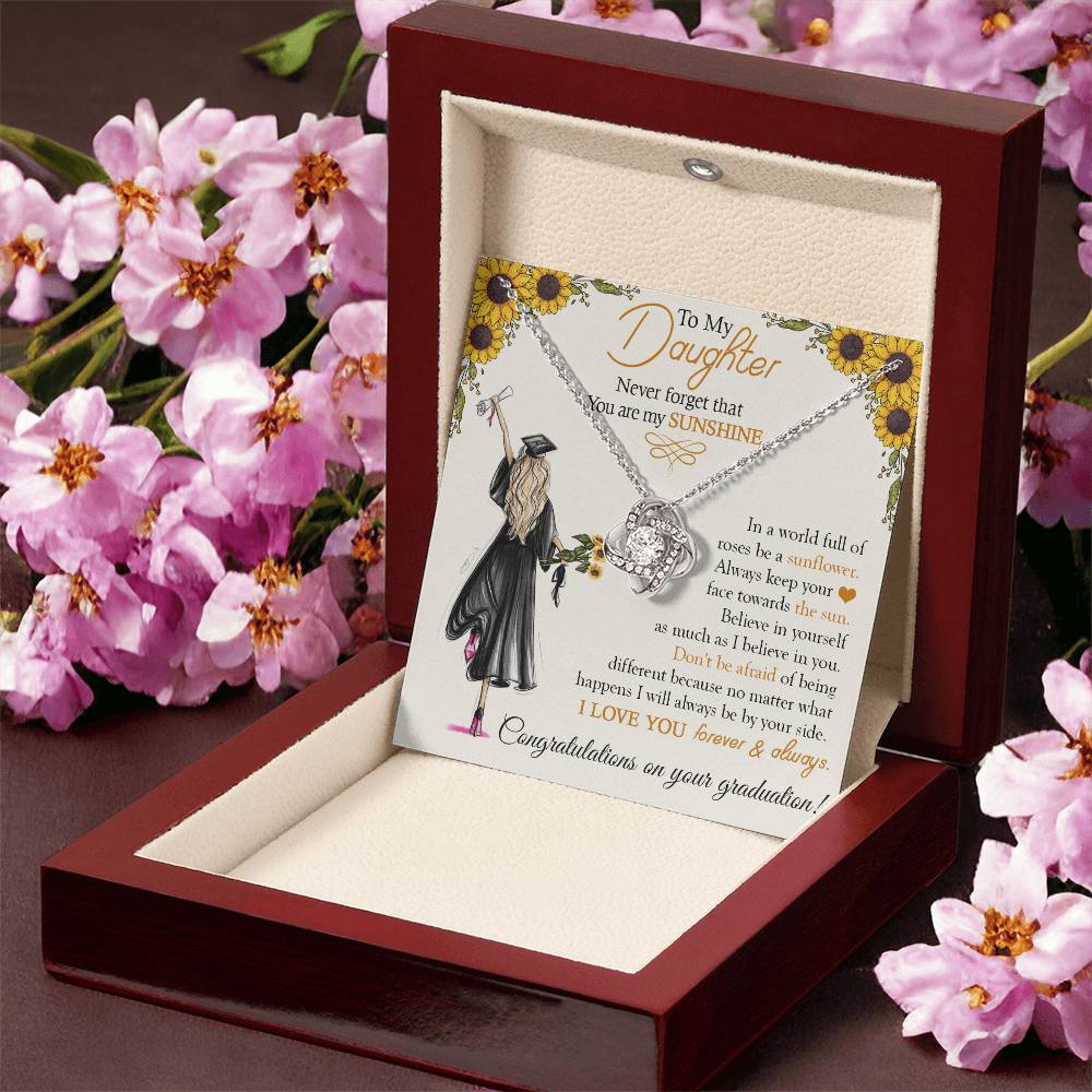 To My Daughter On Your Graduation Gift For Daughter From Mom Dad Daughter Graduatio Love Knot Necklace
