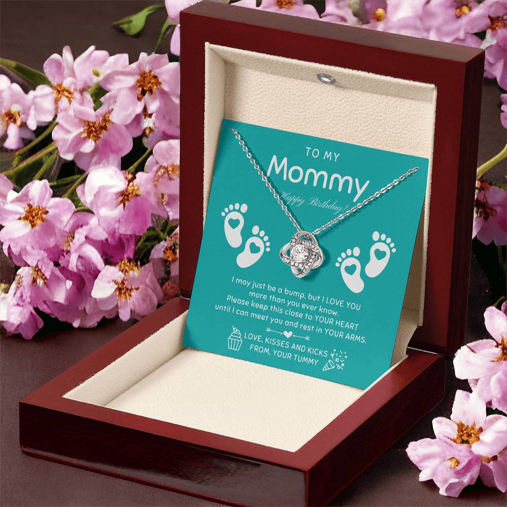 New Mom Birthday Pregnant Wife Birthday Gift Birthday Gift For Pregnant Wife Jewelry For Pregnant Wife Expecting Wife Birthday 1 Love Knot Necklace