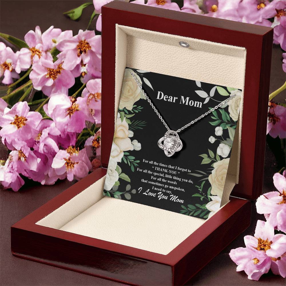 Love You Mom-Love Knot Necklace Love Knot Necklace