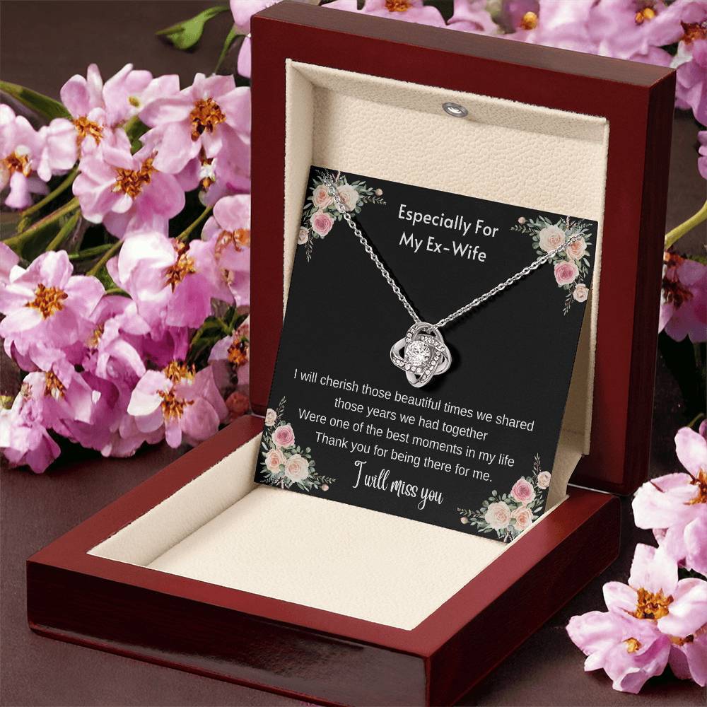 Ex-Wife Divorced Departing Gift Former Wife For My Ex Birthday Mother's Day Breakup Gift Friendship Pr Love Knot Necklace