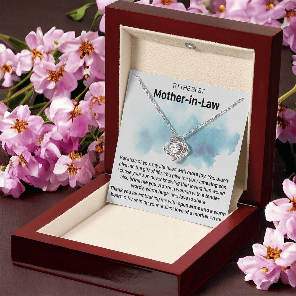 Gift For Mother-In-Law More Joy Bring You Love Knot Necklace Love Knot Necklace
