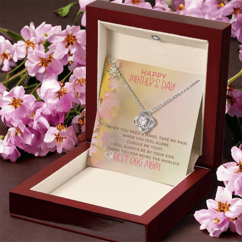 Best Dog Mom Ever Love Knot Necklace Mothers Day Dog Mom Jewelry Dog Mom Gifts Pet Lover Gift Love Knot Necklace