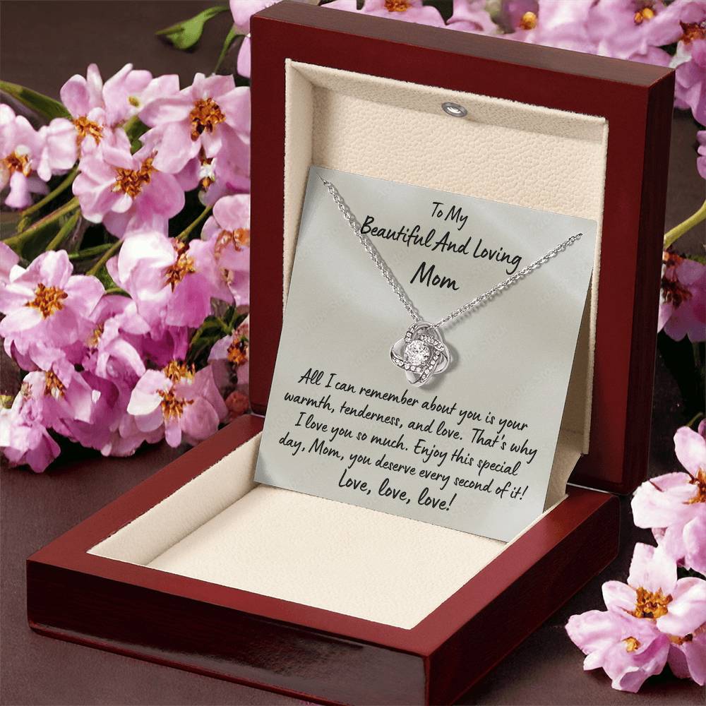 The Beautiful Love Knot Necklace For Mom On Mother's Day Love Knot Necklace