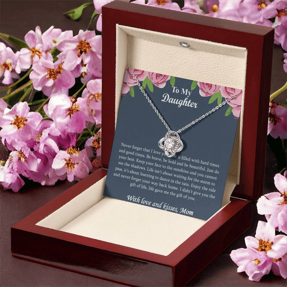 The Best Gift For Your Daughter - Valentine's Day Gift For Daughter From Mother Spiritual Meaning Gift For Daughter Dau Love Knot Necklace