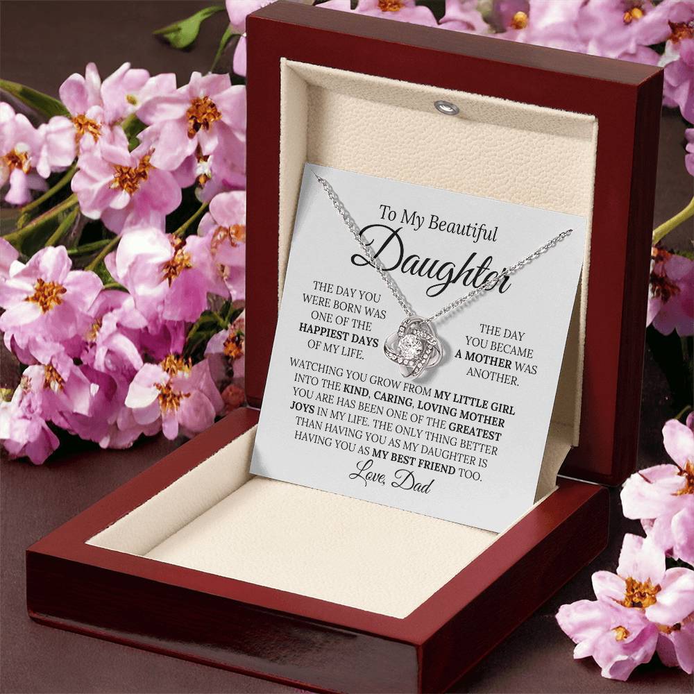 Heartfelt Mother's Day Gift For Daughter v1 Love Knot Necklace