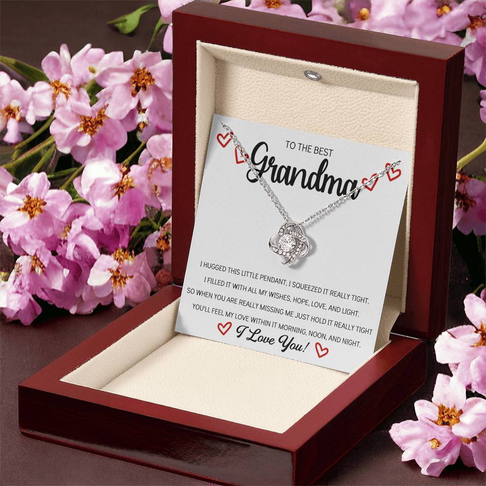 Grandma Necklace Gifts For Grandma From Granddaughter Or Grandson Mothers Day Gift Ideas For Grandma Best Grandma Ever Love Knot Necklace