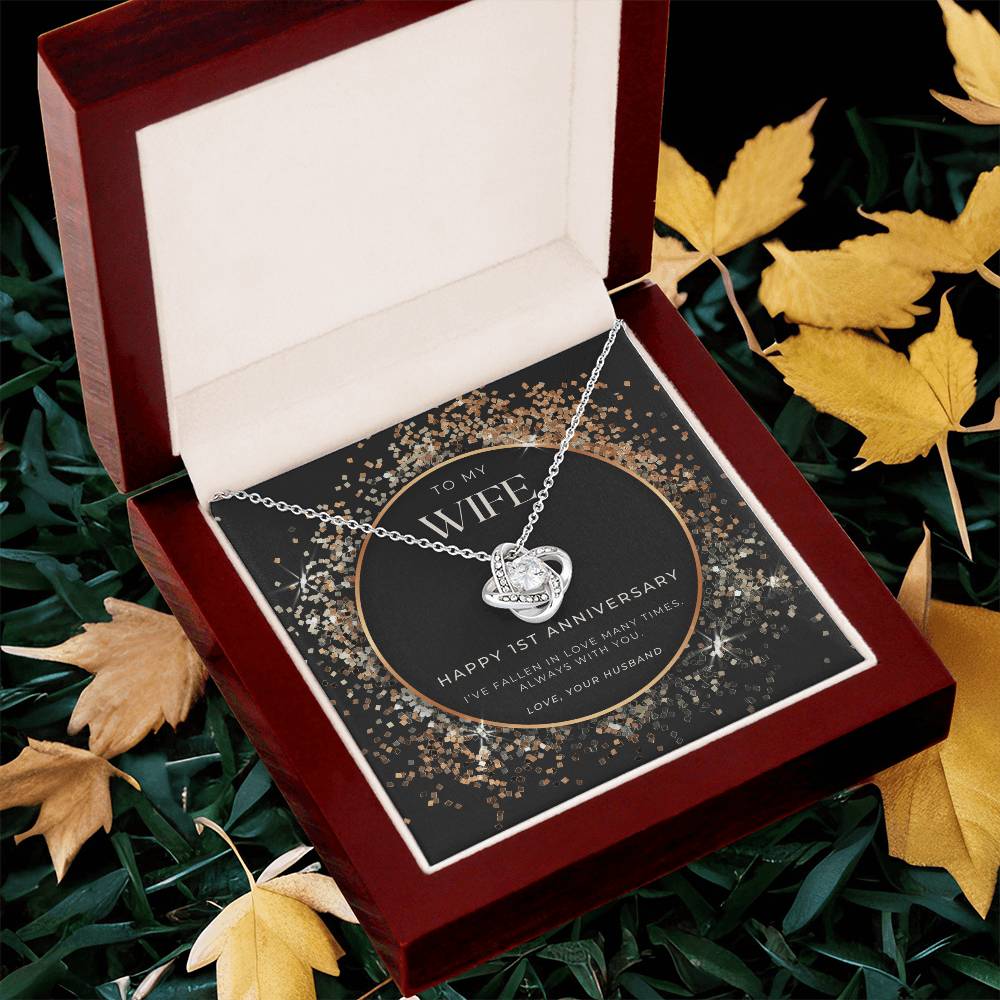 1 Year Anniversary Gift For Wife 1 Year Anniversary Gifts 1 Year Wedding Anniversary Gift Ideas 1St Wedding Anniversary Gift F(4) Love Knot Necklace