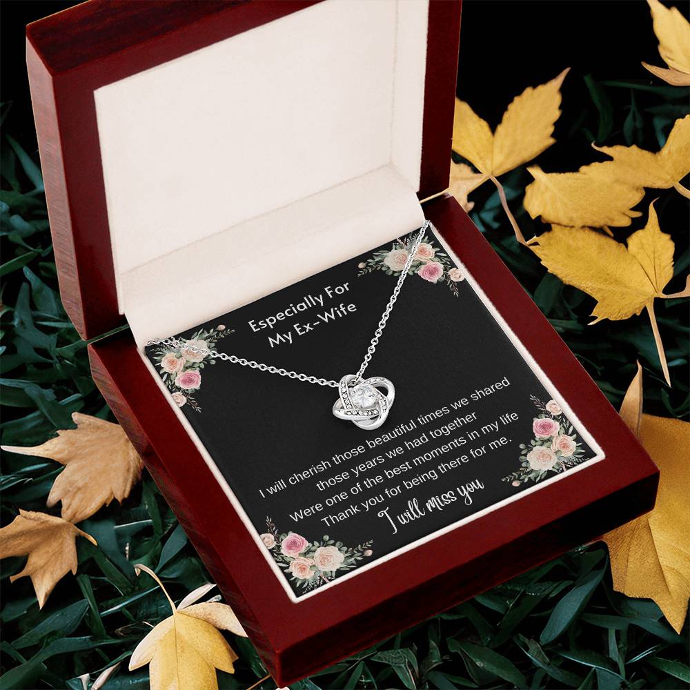 Ex-Wife Divorced Departing Gift Former Wife For My Ex Birthday Mother's Day Breakup Gift Friendship Pr Love Knot Necklace