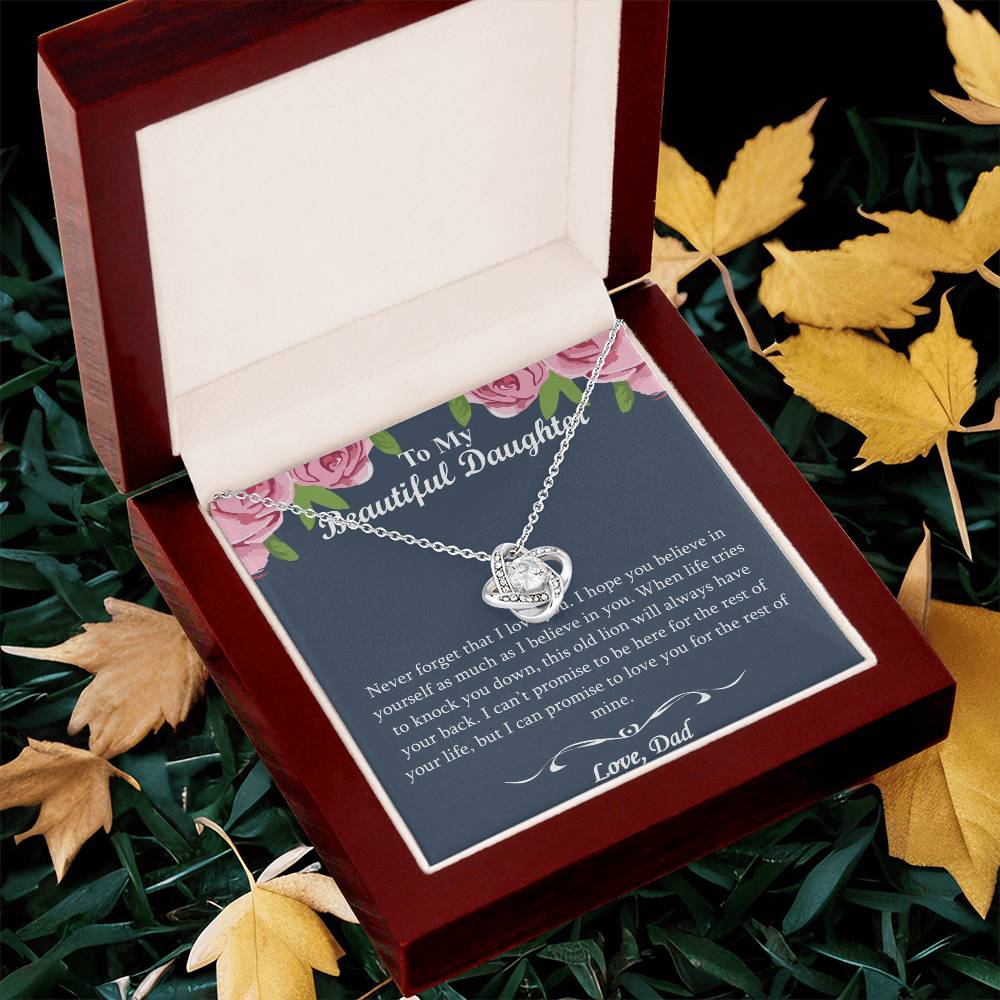 The Best Gift For Your Daughter - - Dad To Daughter Necklace Jewelry Gift Love Dad To Dau Love Knot Necklace