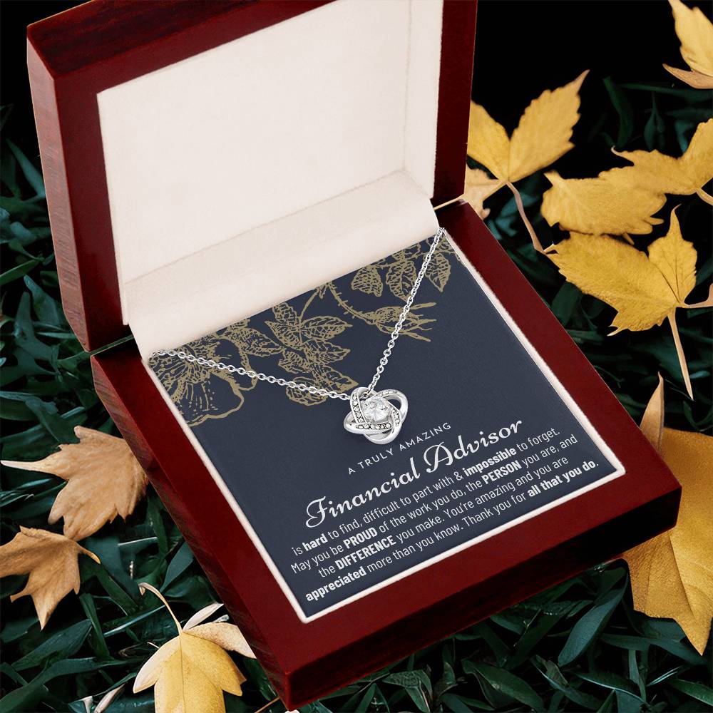 Financial Advisor Gift For Financial Advisor Gift Financial Advisor Appreciation Gift Love Knot Necklace