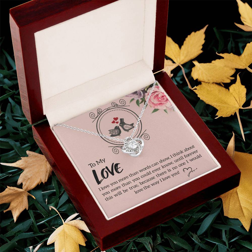 To My Girlfriend Necklace For Girlfriend Girlfriend Jewelry Girlfriend Gift Anniversary Gift For Girlfriend Love Knot Necklace