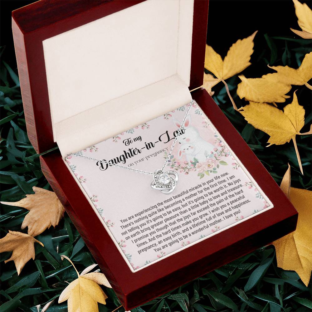 Pregnancy Gift For Daughter-In-Law Mom To Be Gift Expecting Mom Gift Pregnant Daughter In Law Gift From Mother-In-Law Postpartum Gift Love Knot Necklace