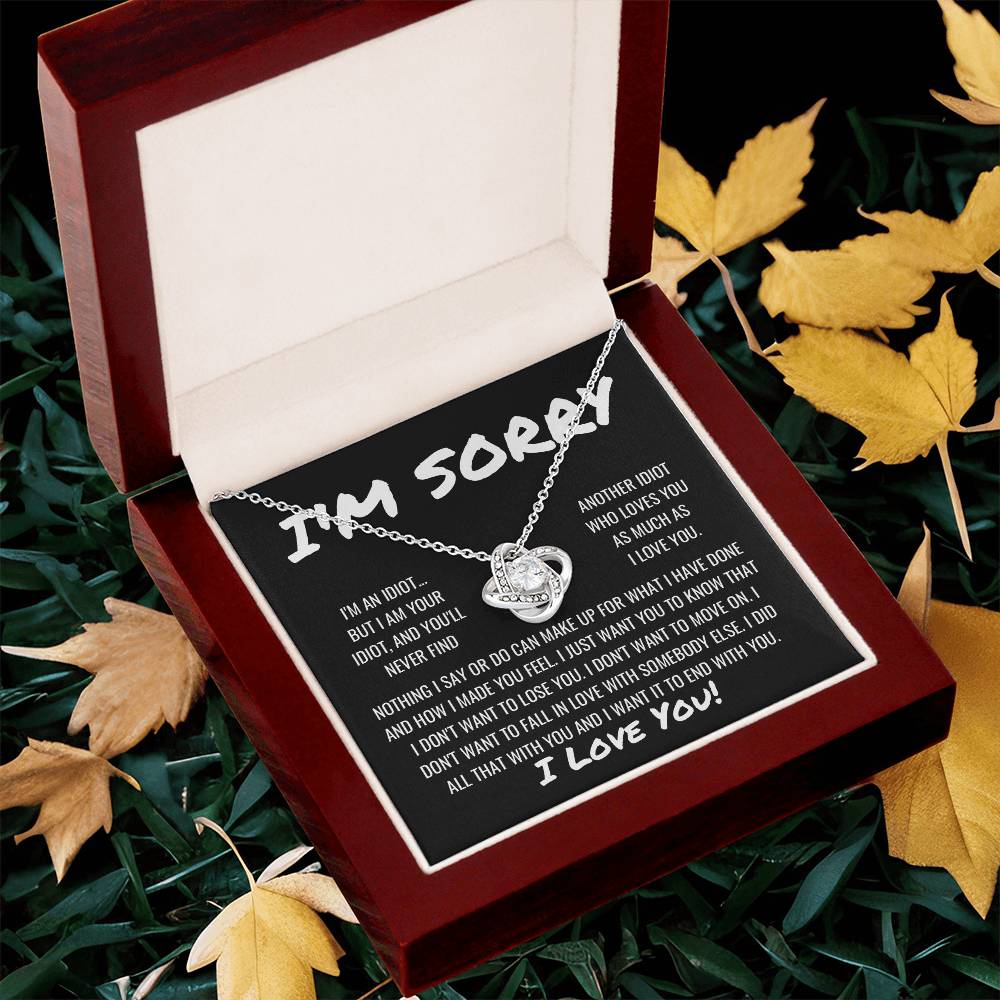 Sorry Apology 2 Love Knot Necklace