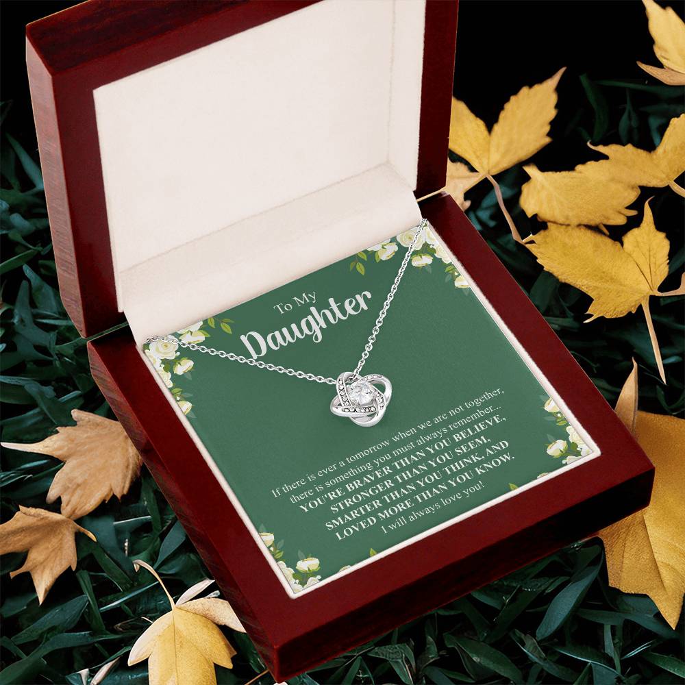 To My Daughter Necklace Gift From Mom Mothers Day Gift For Daughter From Mother Sentimental Jewelry Gifts For Daughter From Mom 6 Love Knot Necklace