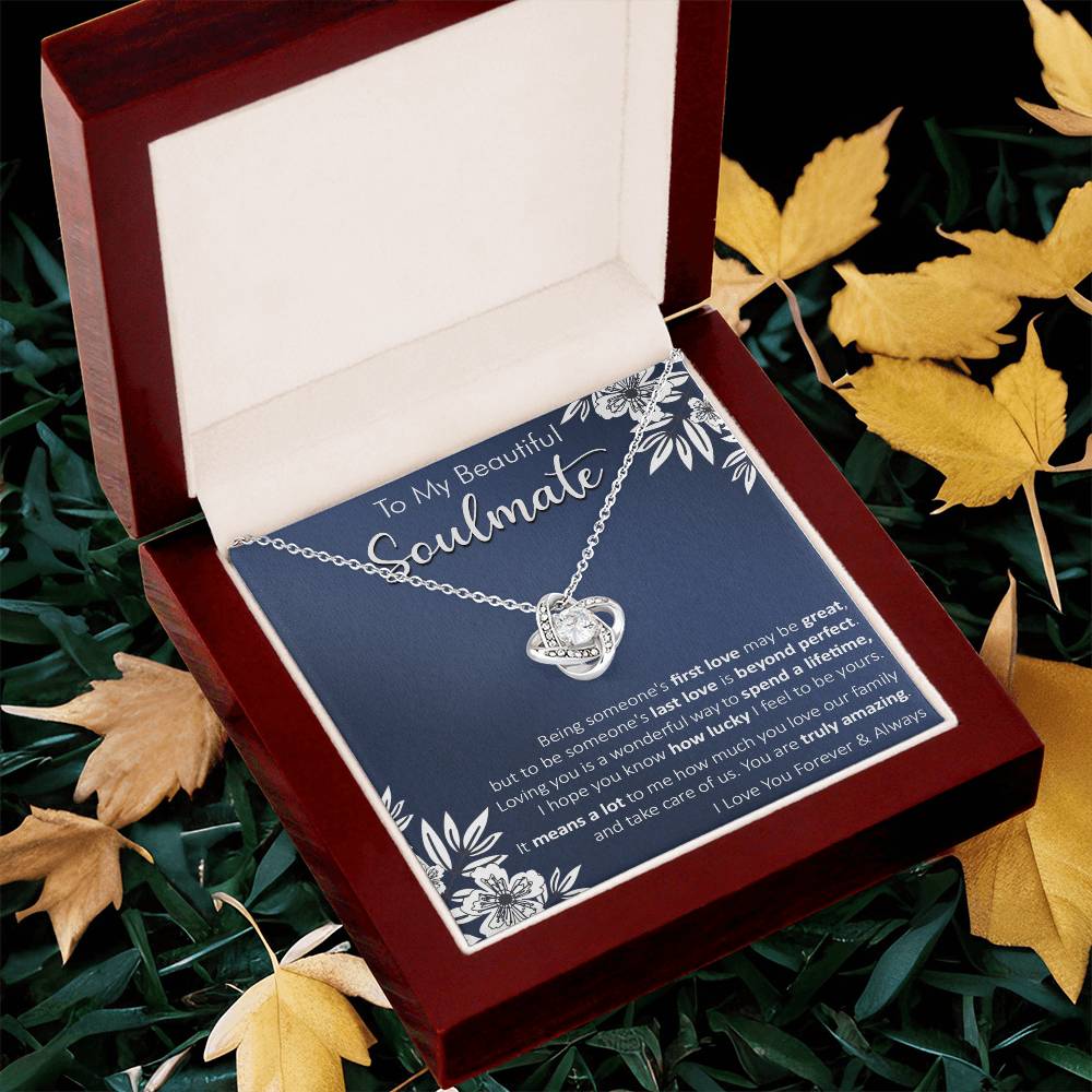 Gift For Your Soulmate - Take Care - Love Knot Love Knot Necklace