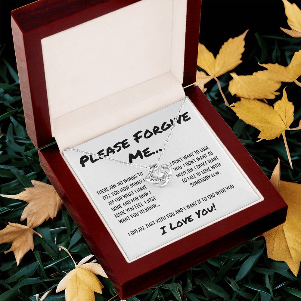 Forgive Me Apology Ne Love Knot Necklace
