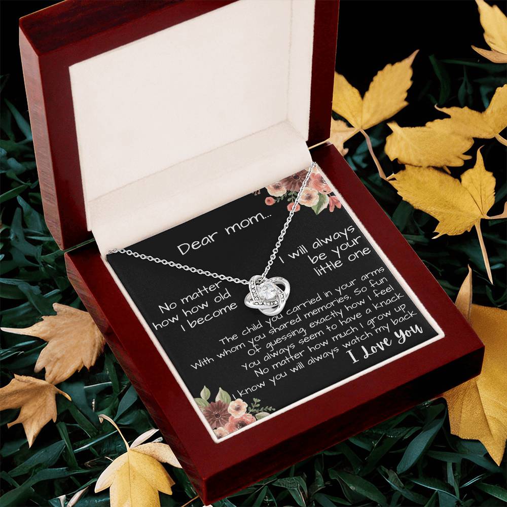 To My Mom Necklace Unique Gift From Daughter Or Son Mom Birthday Mother's Day Gift Love Knot Necklace