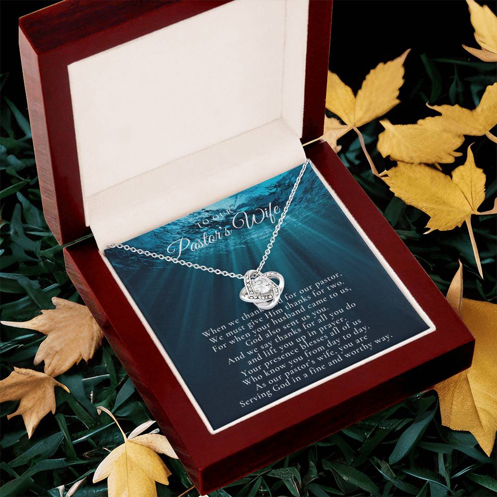 Pastors Wife Appreciation Gift Necklace Bible Study Gift Christmas Present For Pastors Wife Best Preacher Wife Gift Priest Wife Gift 1 Love Knot Necklace