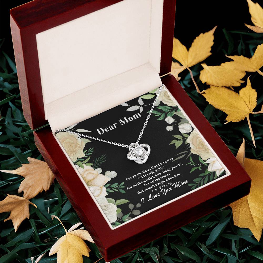 Love You Mom-Love Knot Necklace Love Knot Necklace