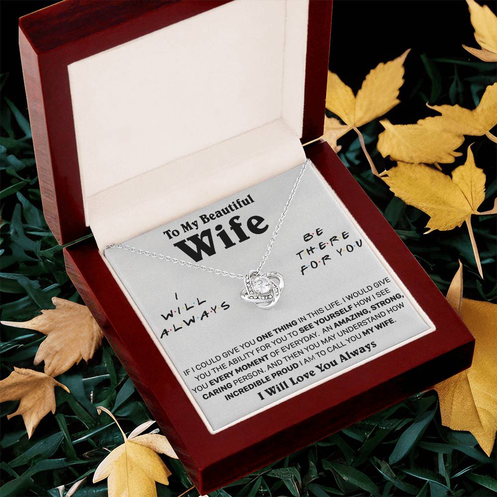 Gift For Wife Be There See You Everyday Love Knot Necklace Love Knot Necklace