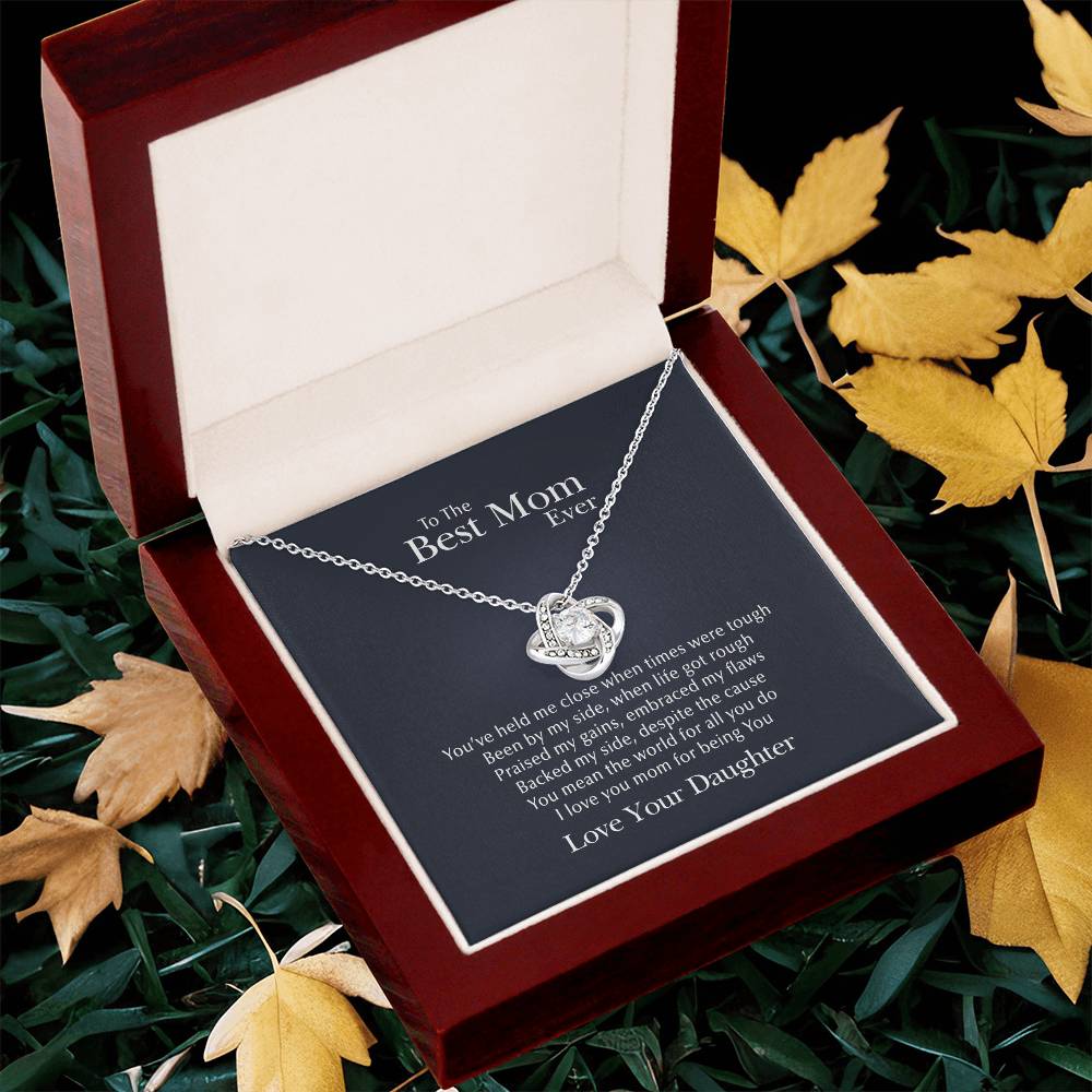 You Mean The World Love Knot Necklace