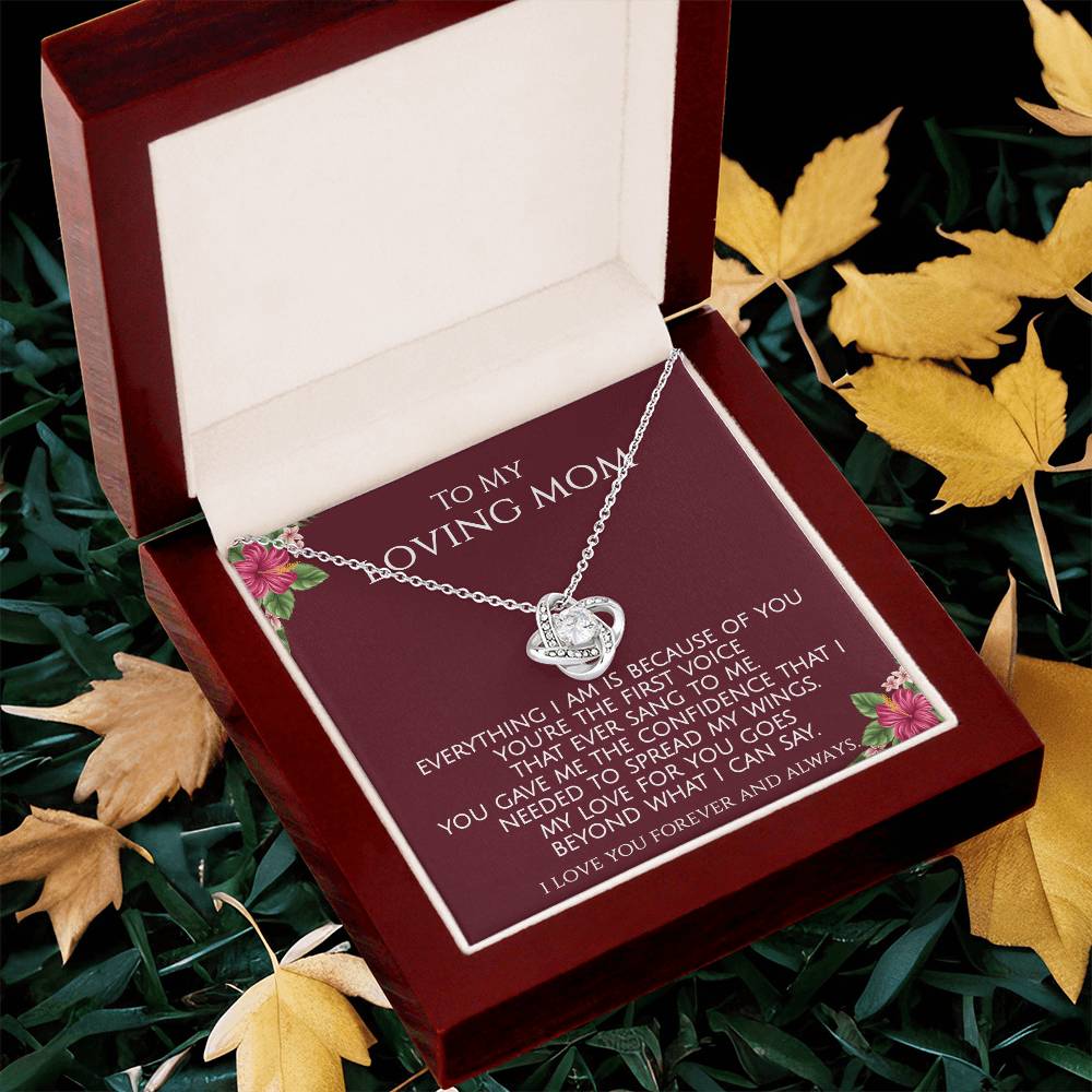 To My Loving Mom Necklace Love Knot Necklace