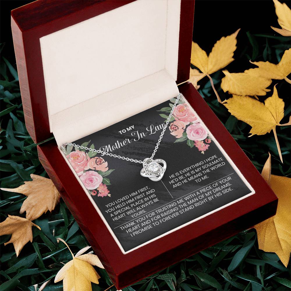 To My Mother-In-Law Thank You The Love Knot Necklace 1 Love Knot Necklace