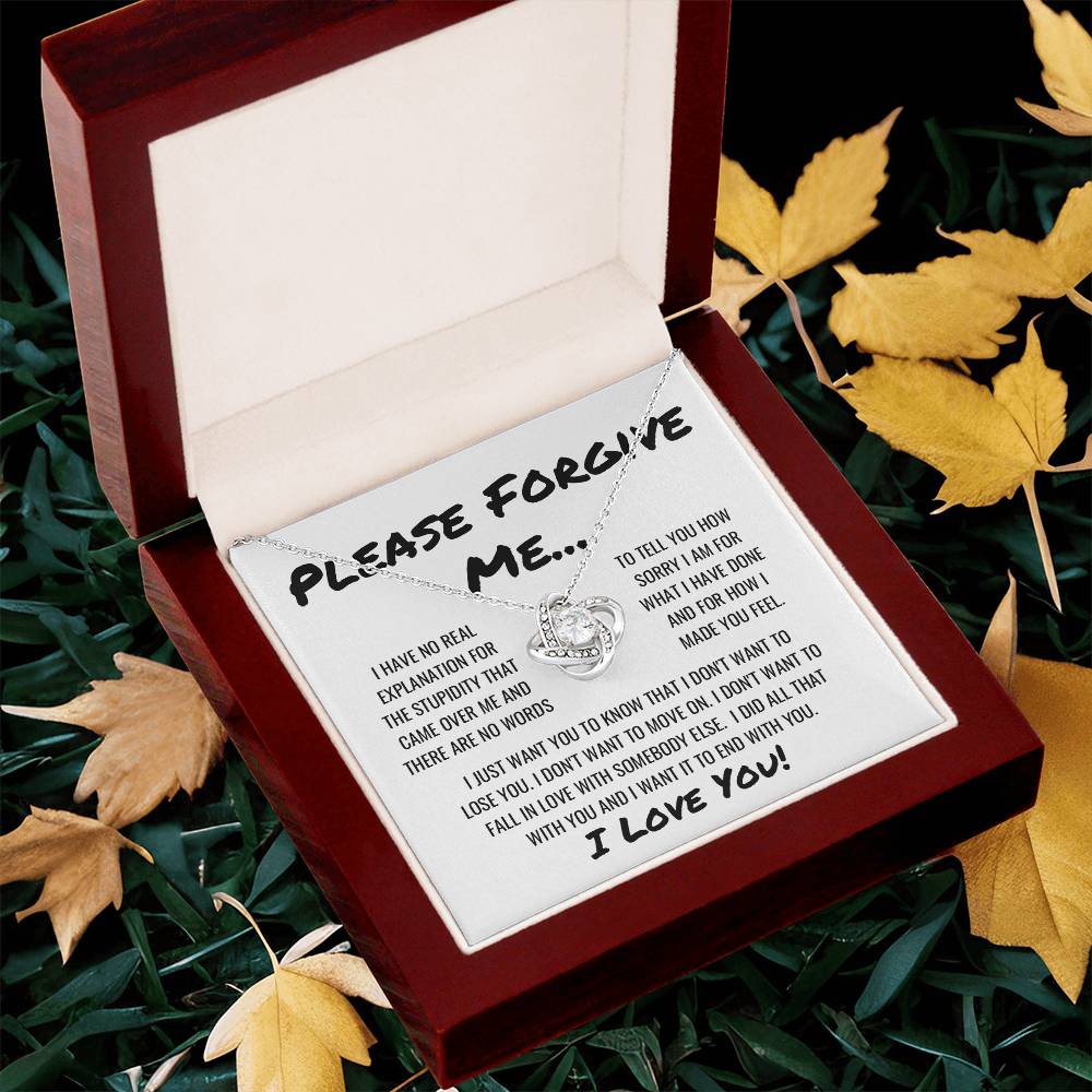 Sorry Forgive Me Apology Ne Love Knot Necklace