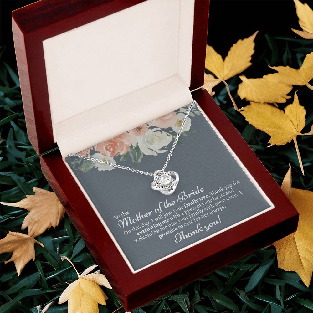 Mother Of The Bride Gift From Groom Mother In Law Wedding Gift From Groom Wedding Gift For Mother In Law From Groom Love Knot Necklace
