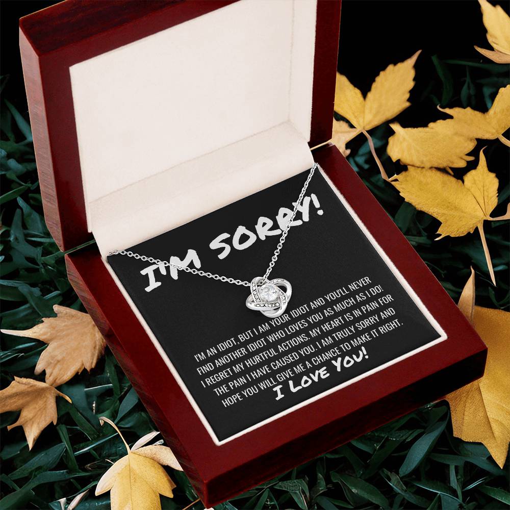 Sorry Apology Necklace 2 Love Knot Necklace