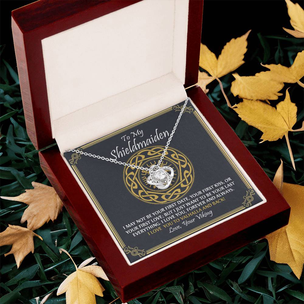 To My Shieldmaiden Knot Necklace Gift For Wife Girlfriend Anniversar Love Knot Necklace