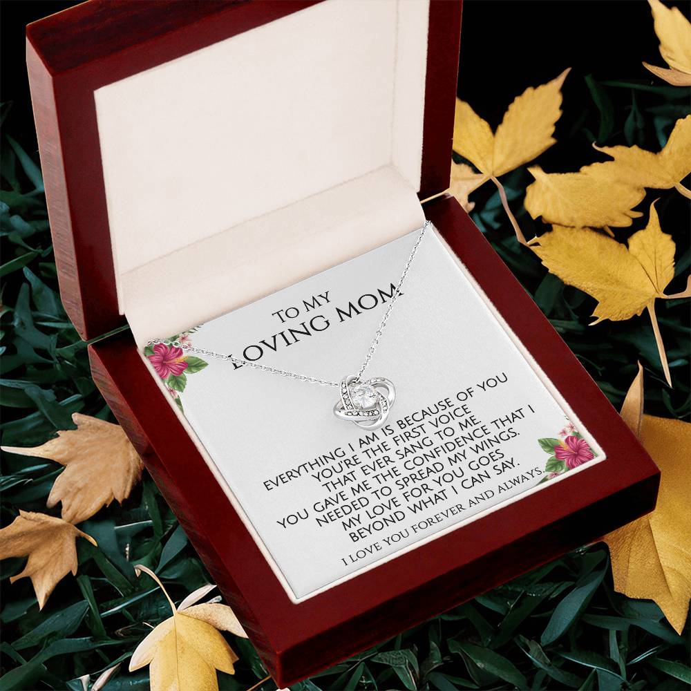 To My Loving Mom Necklace 1 Love Knot Necklace