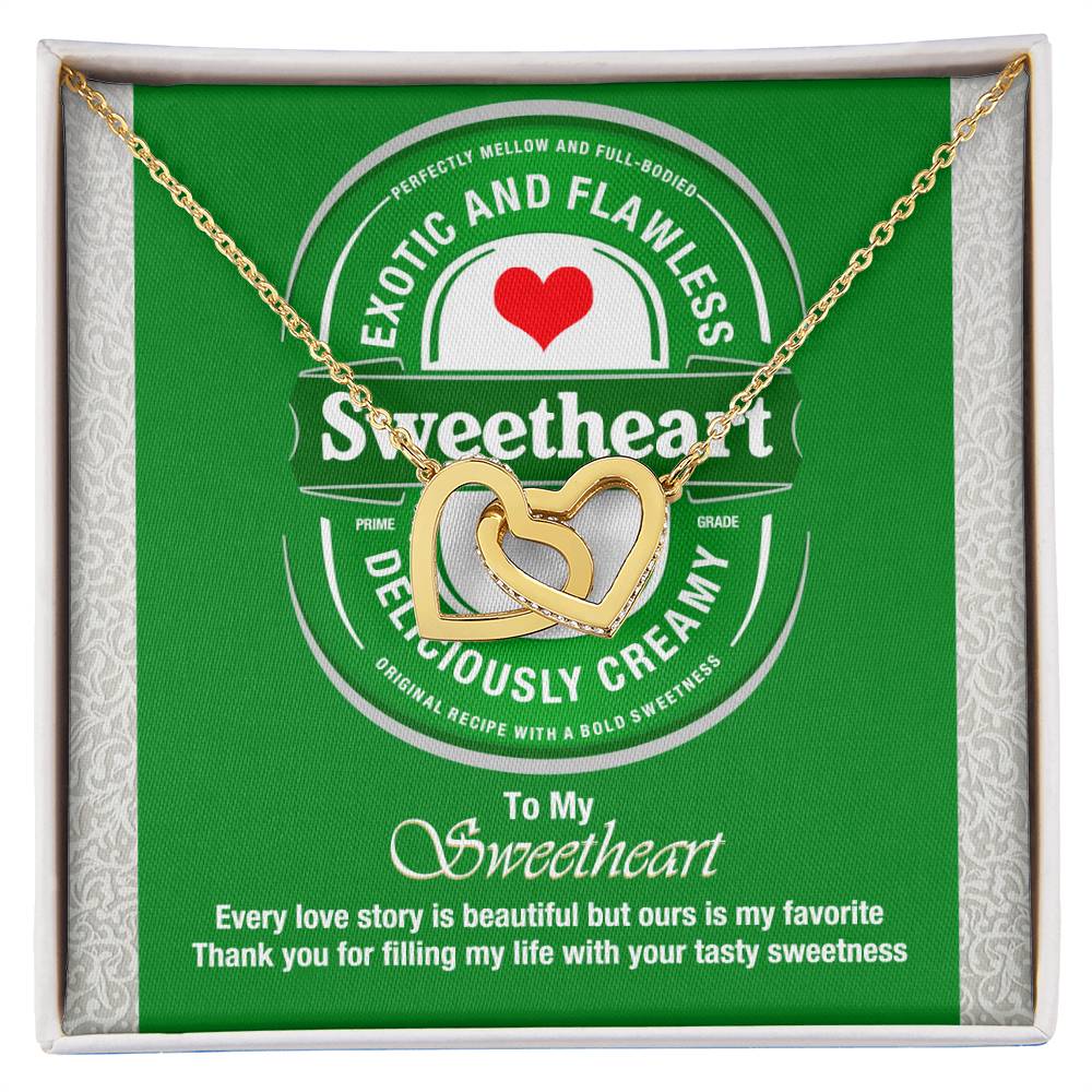 Beer Lover'S Wife Interlocking Hearts Necklace