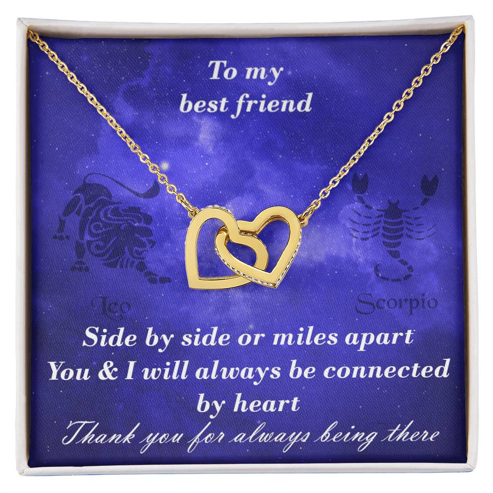 Leo To Scorpio Best Friend Interlocked Hearts Necklace Interlocking Hearts Necklace