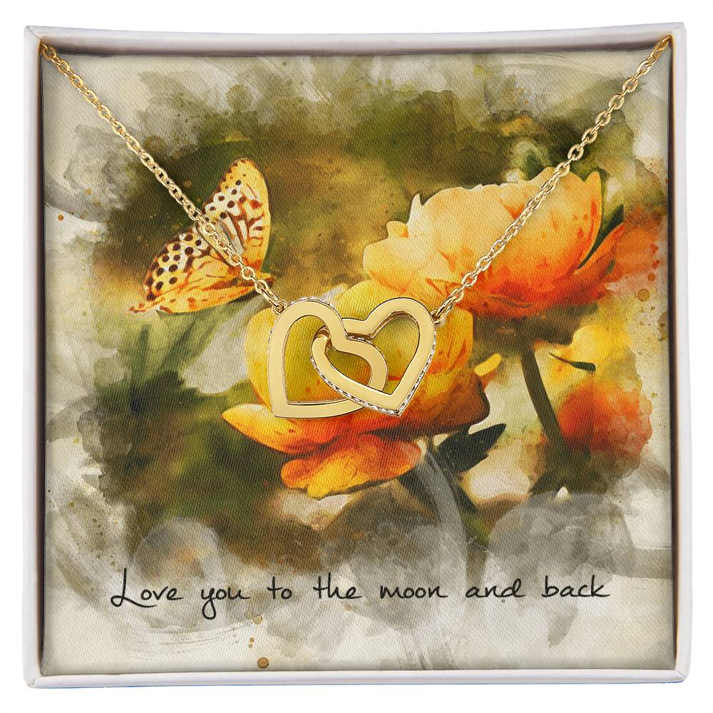 Interlocking Hearts Necklace – Butterfly Message Card